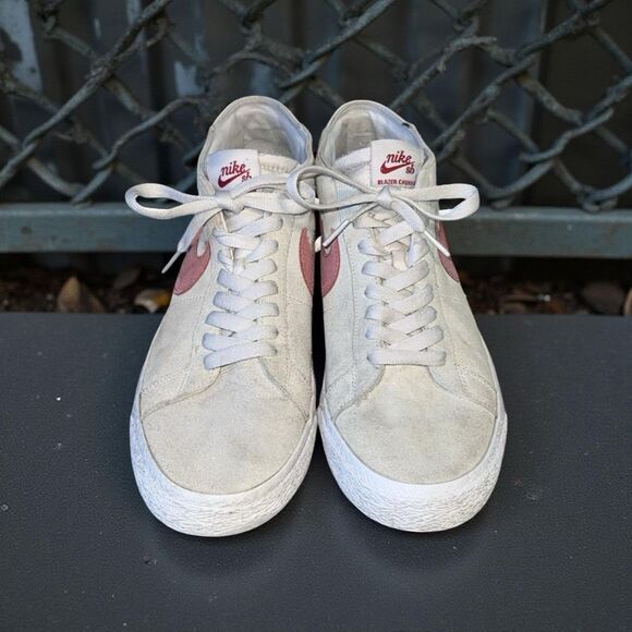 2018 Nike SB Zoom Blazer Chukka Grey/Tan Pink Sneakers Size 11.5 - Picture 1 of 8
